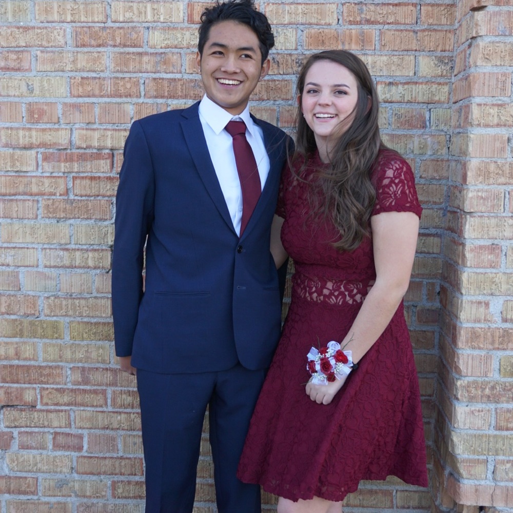 Maroon Lace Dress
